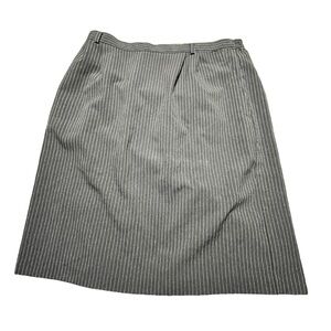 Black Pinstriped Skirt